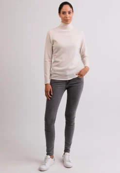 Kaschmir Rollkragen Pullover weiss