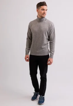 Kaschmir Rollkragen Pullover grau