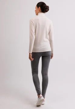 Kaschmir Rollkragen Pullover weiss