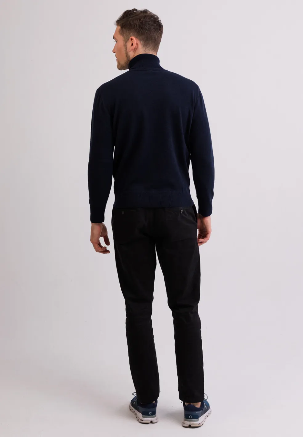 Kaschmir Rollkragen Pullover marine blau