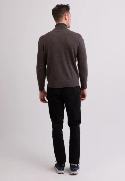 Kaschmir Rollkragen Pullover taupe melange