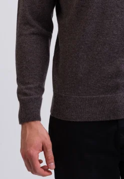 Kaschmir Rollkragen Pullover taupe melange