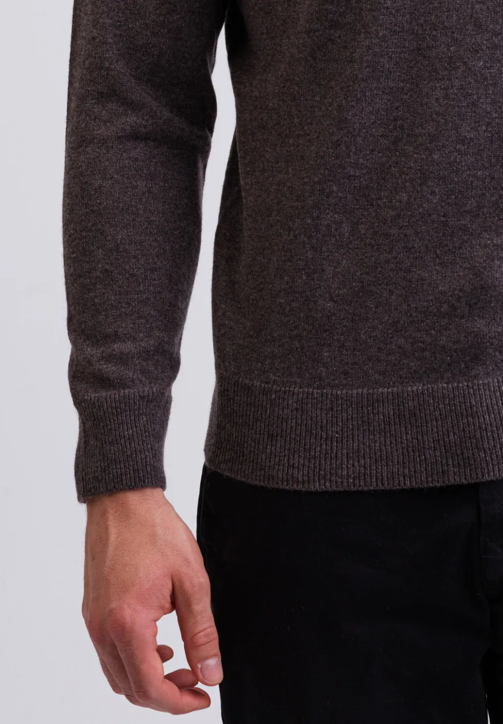 Kaschmir Rollkragen Pullover taupe melange