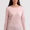 Kaschmir Rundhals Pullover puderrosa