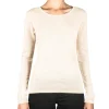 Kaschmir Rundhals Pullover washed ecru