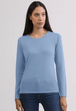 Kaschmir Rundhals Pullover hellblau (Frühling)