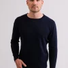 Kaschmir Rundhals Pullover marine blau