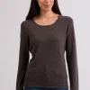Kaschmir Rundhals Pullover taupe melange