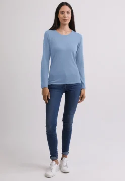 Kaschmir Rundhals Pullover hellblau (Frühling)