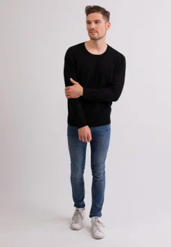 Kaschmir Rundhals Pullover schwarz