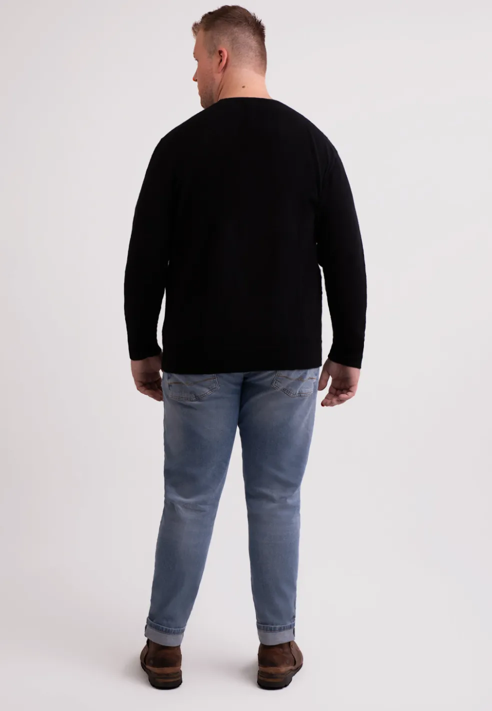 Kaschmir Rundhals Pullover schwarz