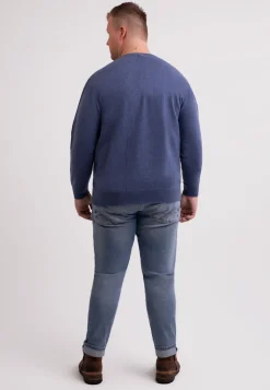 Kaschmir Rundhals Pullover jeans blau