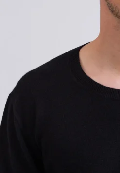 Kaschmir Rundhals Pullover schwarz