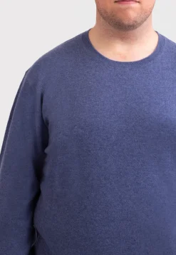 Kaschmir Rundhals Pullover jeans blau