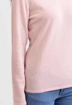Kaschmir Rundhals Pullover puderrosa