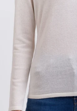 Kaschmir Rundhals Pullover weiss