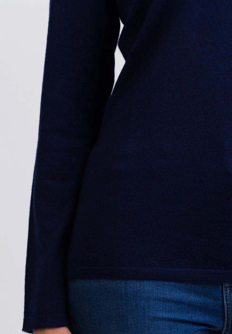 Kaschmir Rundhals Pullover marine blau (Frühling)
