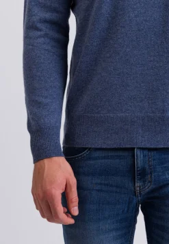 Kaschmir Rundhals Pullover jeans blau