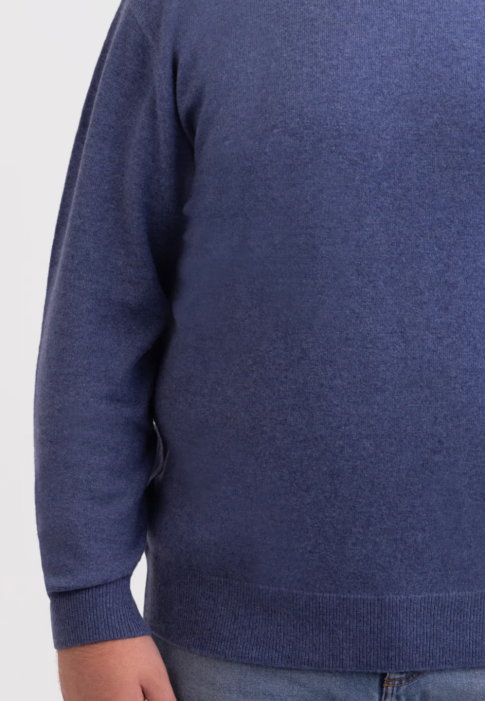 Kaschmir Rundhals Pullover jeans blau