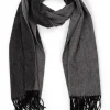 Kaschmir Schal double face schwarz und grau