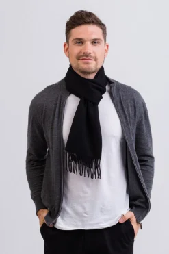 Kaschmir Schal (GOTS) schwarz