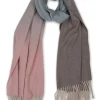 Kaschmir Schal gradient rosa und blau