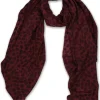 Kaschmir Schal leopard limited edition burgunderrot