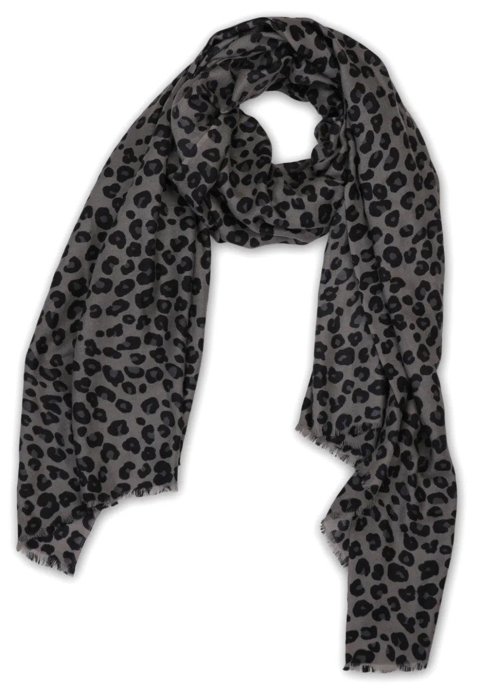 Kaschmir Schal leopard limited edition taubenblau