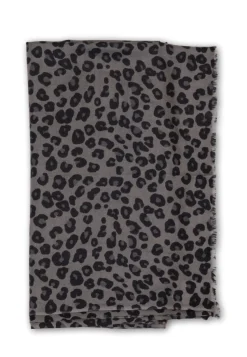 Kaschmir Schal leopard limited edition taubenblau