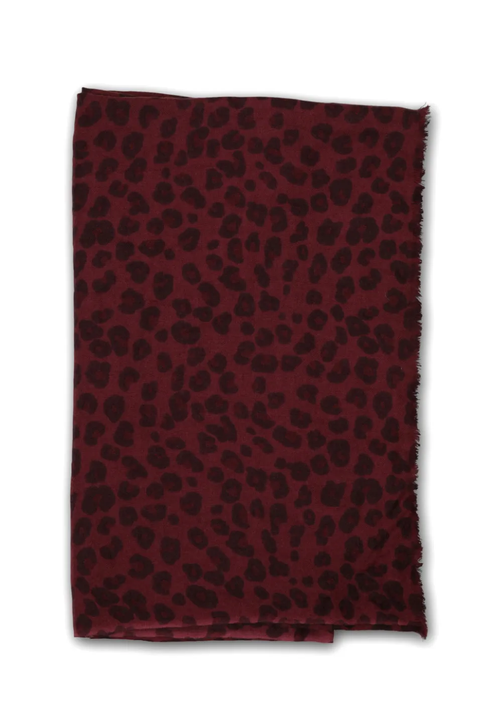 Kaschmir Schal leopard limited edition burgunderrot