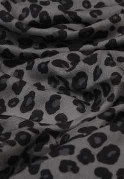 Kaschmir Schal leopard limited edition taubenblau