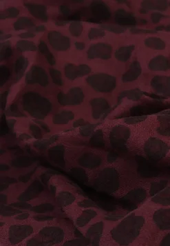 Kaschmir Schal leopard limited edition burgunderrot