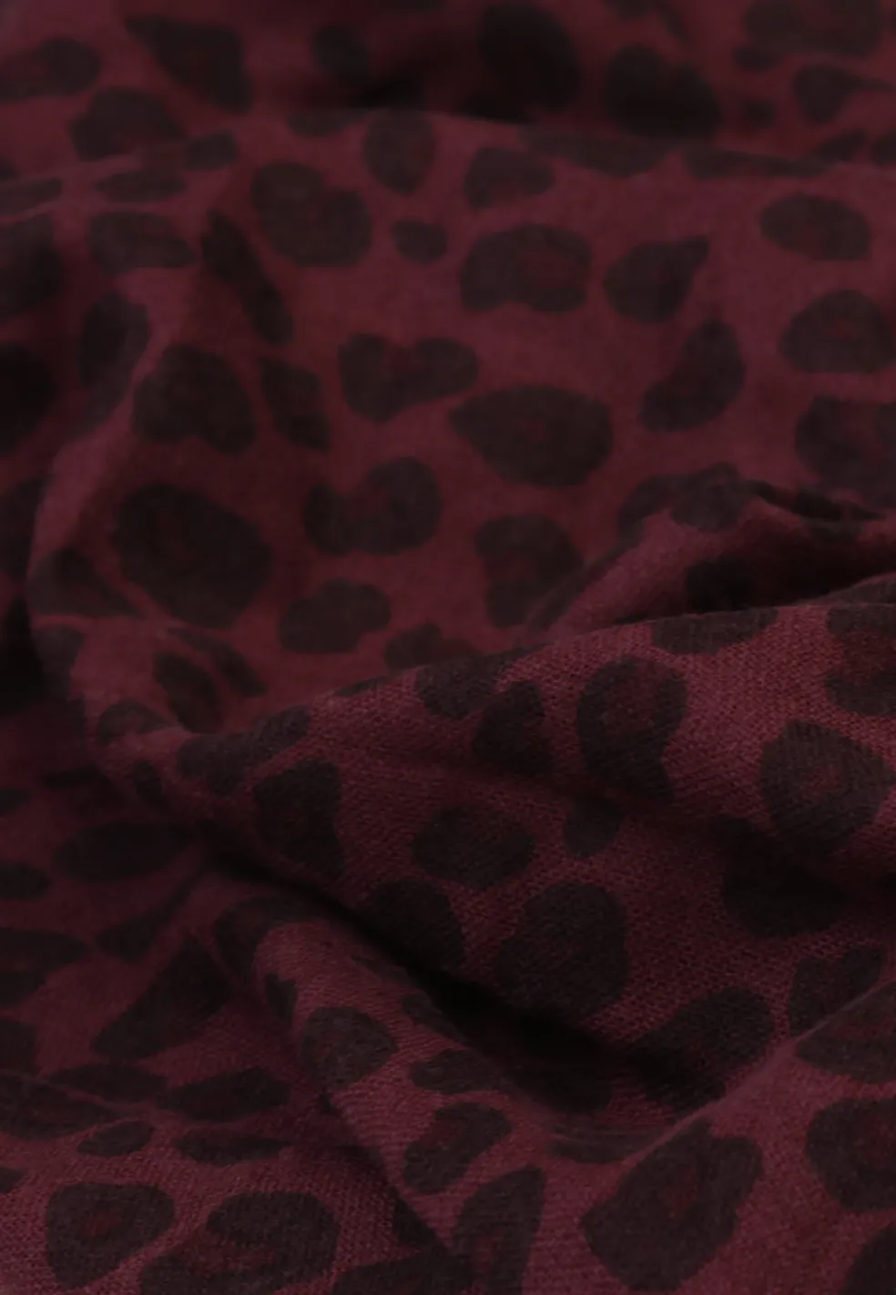Kaschmir Schal leopard limited edition burgunderrot