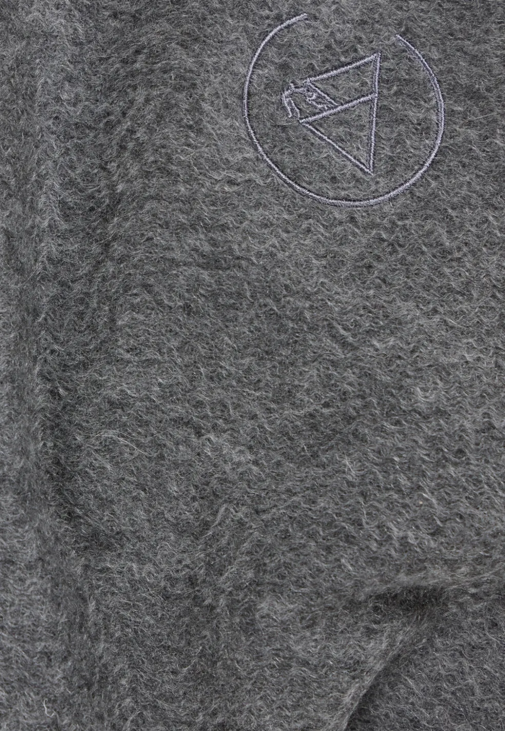 Kaschmir Schal uni mit Logo anthrazit