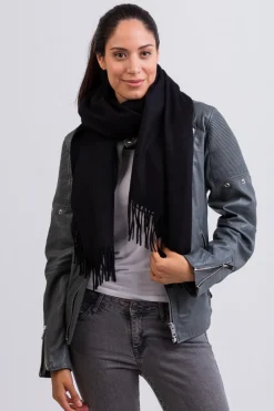 Kaschmir Schal waterwave schwarz