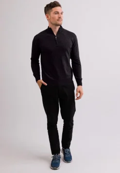 Kaschmir Stehkragen Pullover dunkel anthrazit