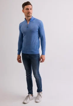 Kaschmir Stehkragen Pullover hellblau (Frühling)