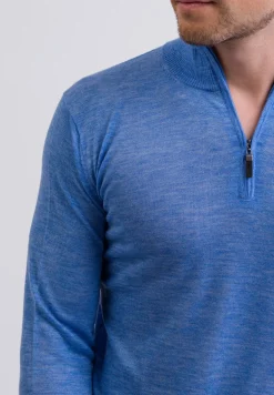 Kaschmir Stehkragen Pullover hellblau (Frühling)
