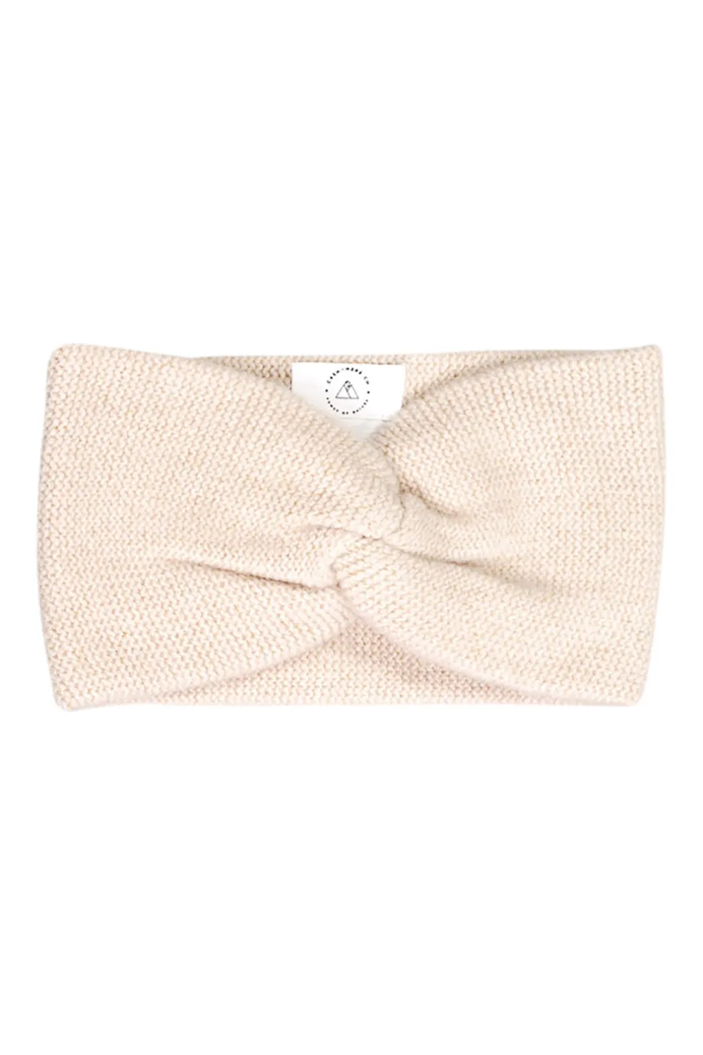 Kaschmir Stirnband geknotet beige mit lurex