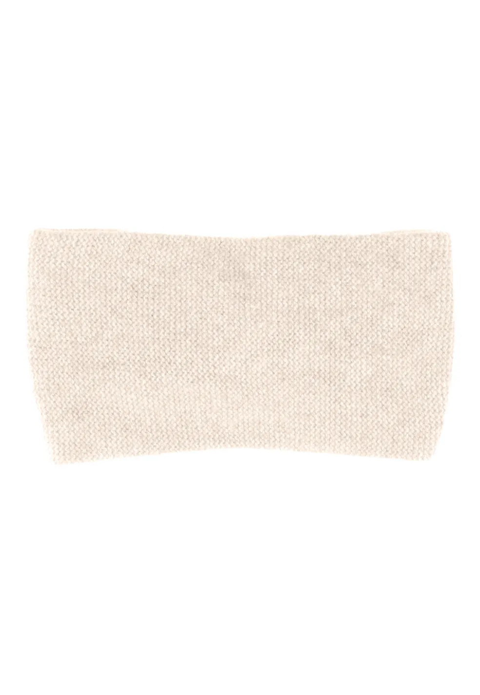Kaschmir Stirnband geknotet beige mit lurex