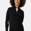 Kaschmir Strickjacke Cardigan mit Reissverschluss schwarz
