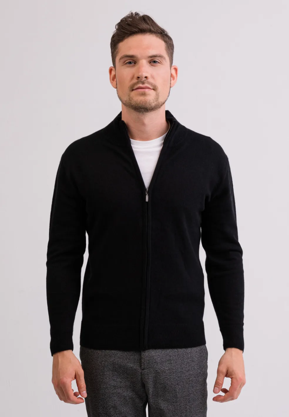 Kaschmir Strickjacke Cardigan schwarz