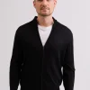 Kaschmir Strickjacke Cardigan schwarz (Frühling)