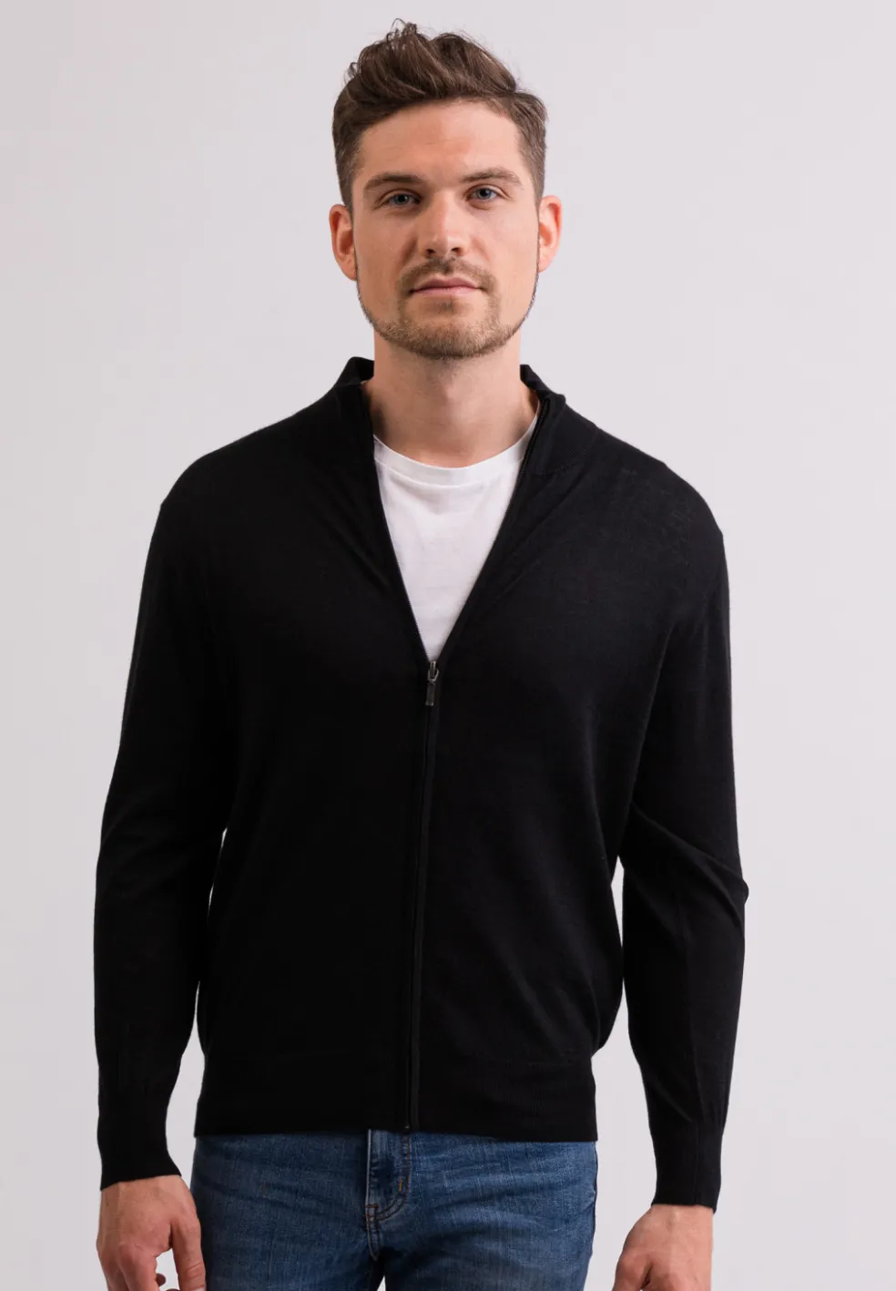 Kaschmir Strickjacke Cardigan schwarz (Frühling)