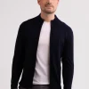 Kaschmir Strickjacke Cardigan marine blau