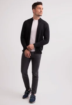 Kaschmir Strickjacke Cardigan dunkel anthrazit