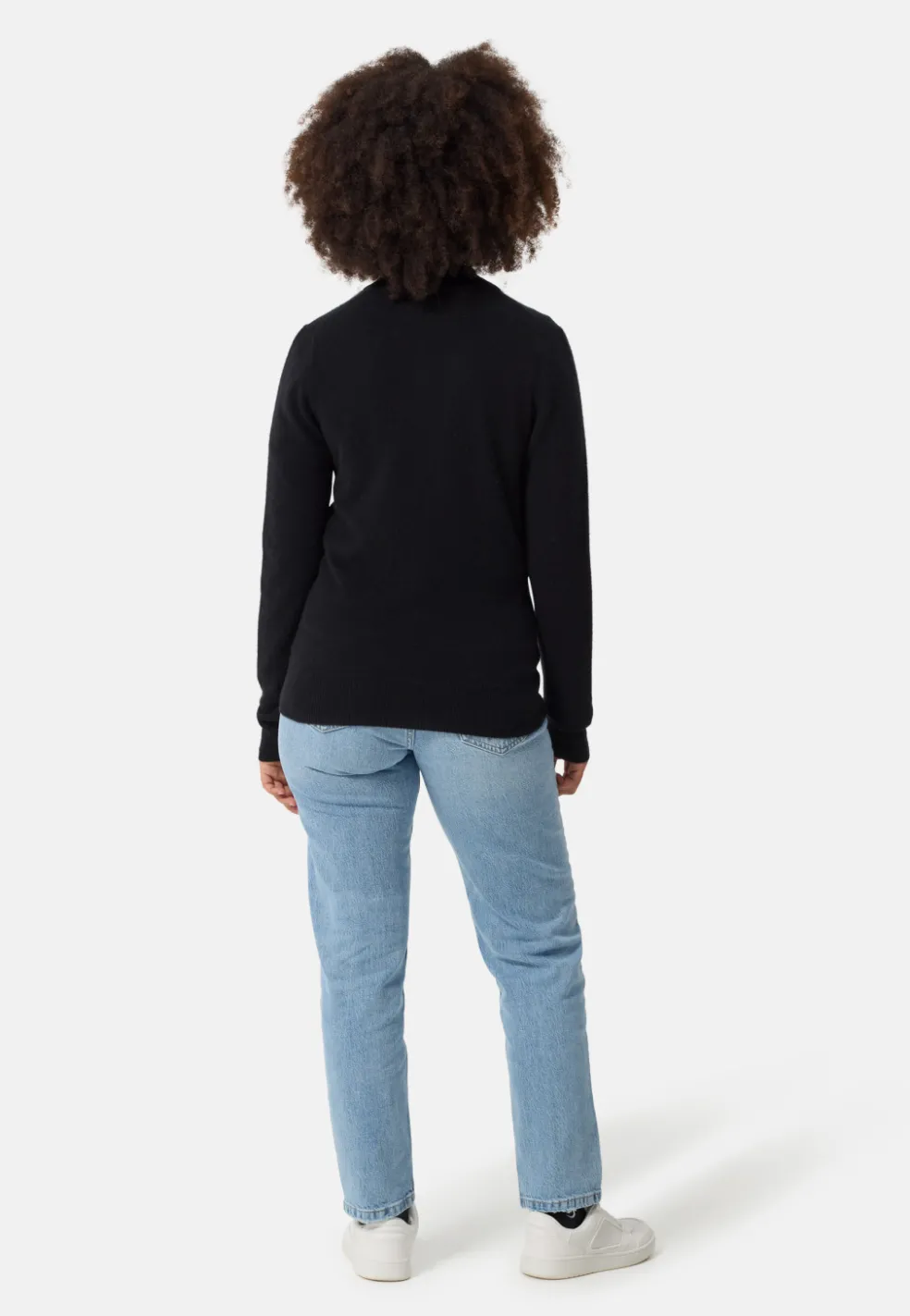 Kaschmir Strickjacke Cardigan mit Reissverschluss schwarz