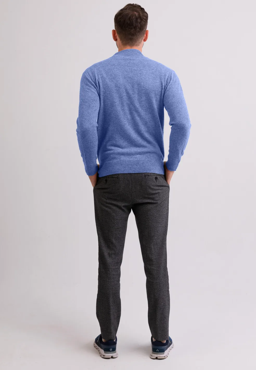 Kaschmir Strickjacke Cardigan azurblau