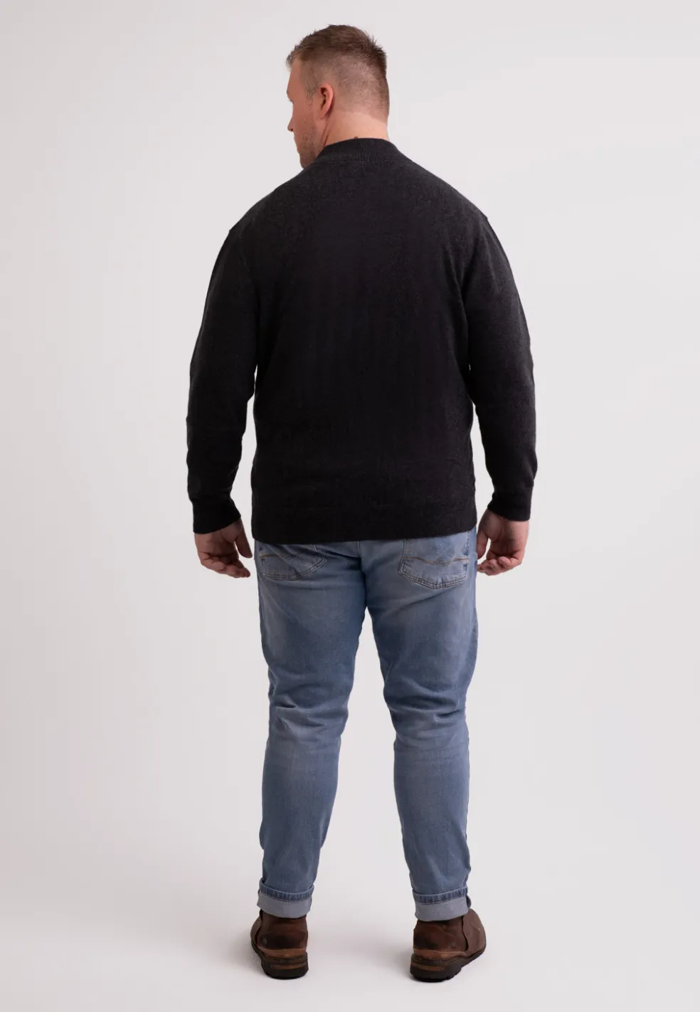 Kaschmir Strickjacke Cardigan dunkel anthrazit