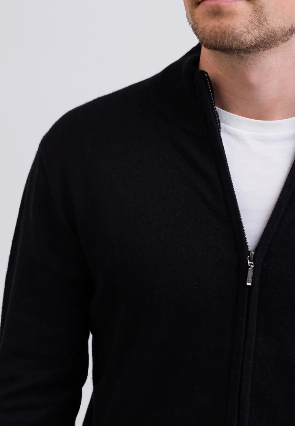 Kaschmir Strickjacke Cardigan schwarz
